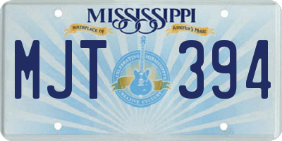 MS license plate MJT394