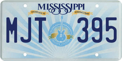 MS license plate MJT395