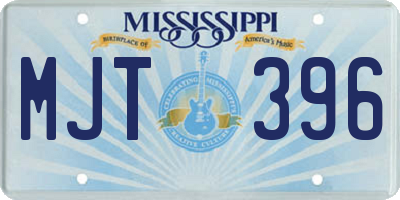 MS license plate MJT396
