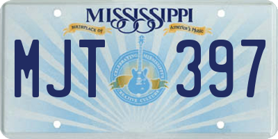 MS license plate MJT397