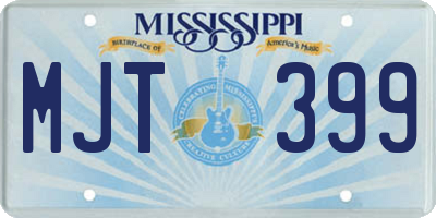 MS license plate MJT399