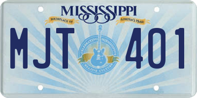 MS license plate MJT401