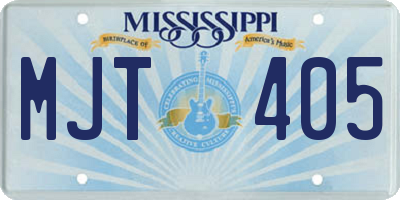 MS license plate MJT405