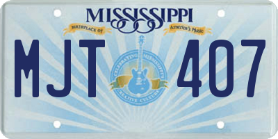 MS license plate MJT407