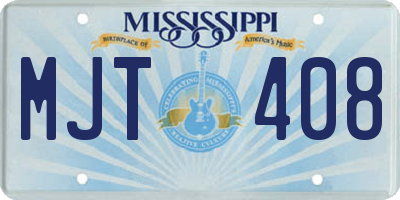MS license plate MJT408