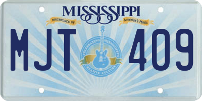 MS license plate MJT409
