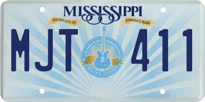 MS license plate MJT411