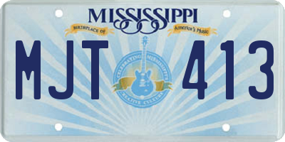 MS license plate MJT413