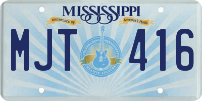 MS license plate MJT416