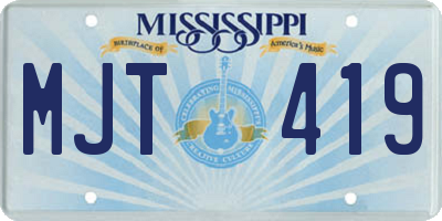 MS license plate MJT419