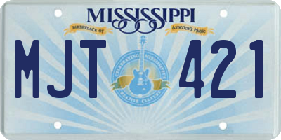 MS license plate MJT421