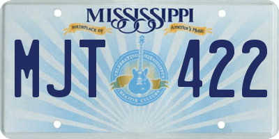 MS license plate MJT422