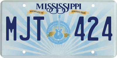 MS license plate MJT424