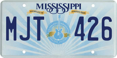 MS license plate MJT426