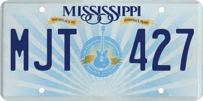 MS license plate MJT427