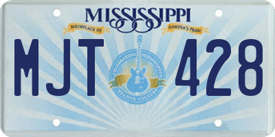 MS license plate MJT428