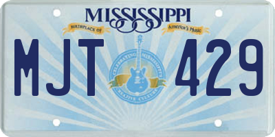 MS license plate MJT429