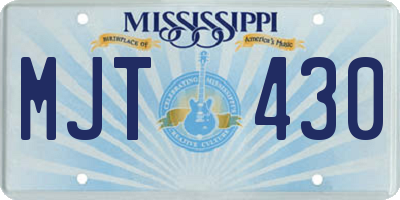 MS license plate MJT430