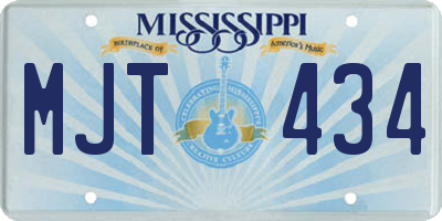 MS license plate MJT434