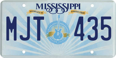 MS license plate MJT435