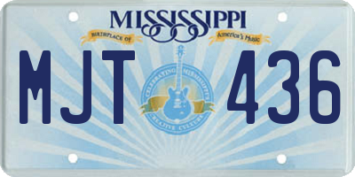 MS license plate MJT436
