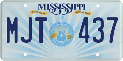 MS license plate MJT437