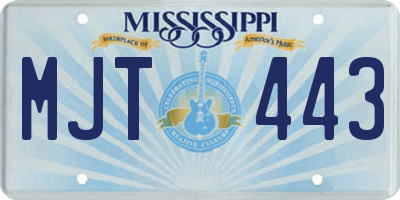 MS license plate MJT443