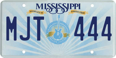 MS license plate MJT444