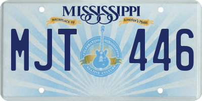 MS license plate MJT446