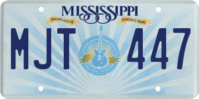 MS license plate MJT447