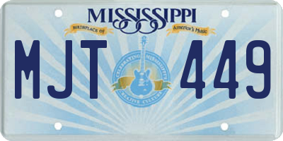 MS license plate MJT449