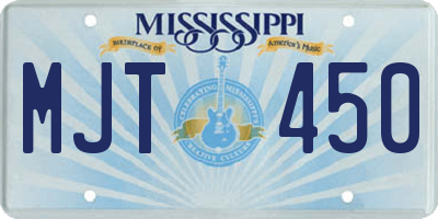 MS license plate MJT450