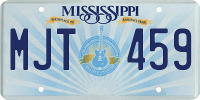 MS license plate MJT459