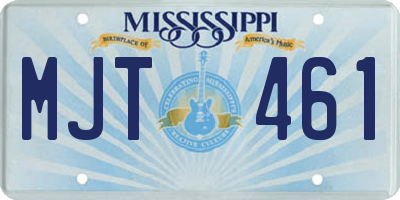 MS license plate MJT461