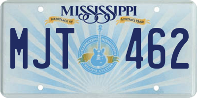 MS license plate MJT462
