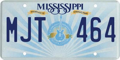 MS license plate MJT464