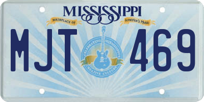 MS license plate MJT469