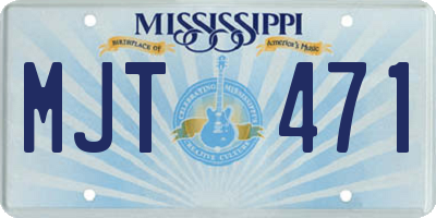 MS license plate MJT471