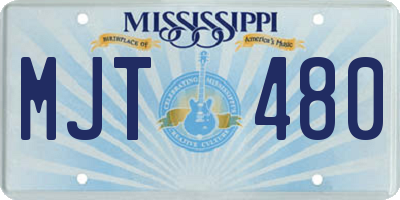 MS license plate MJT480