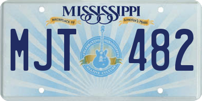 MS license plate MJT482