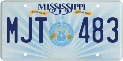 MS license plate MJT483