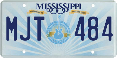 MS license plate MJT484