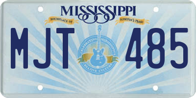 MS license plate MJT485
