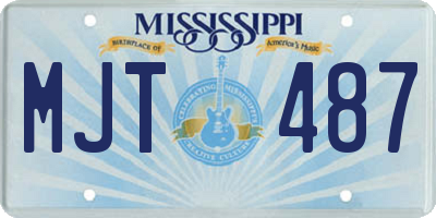 MS license plate MJT487