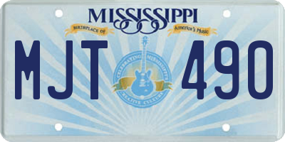 MS license plate MJT490