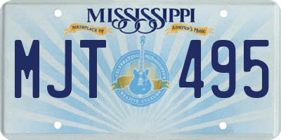 MS license plate MJT495