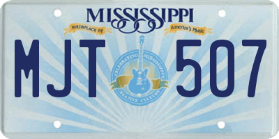 MS license plate MJT507