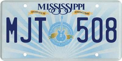 MS license plate MJT508