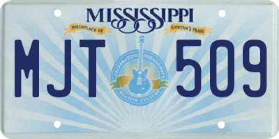 MS license plate MJT509