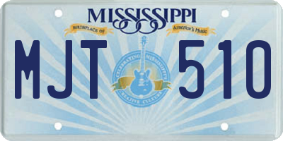MS license plate MJT510